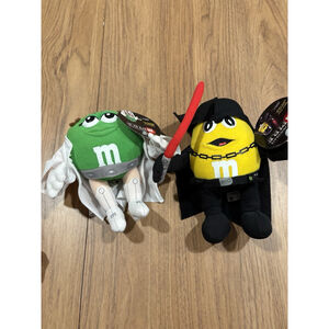 2005 Star Wars Green M&M Princess Leia Plush with Yellow Vader Chocolate Mpire D